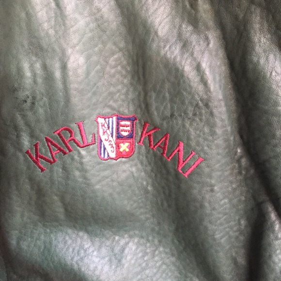 Vintage Karl Kani leather & wool jacket - Picture 4 of 7